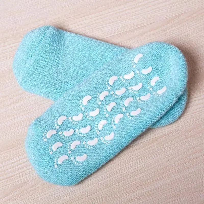 Reusable SPA Moisturizing Care Silicone Socks for Cracked Heels | Soft Hydrating Foot Treatment