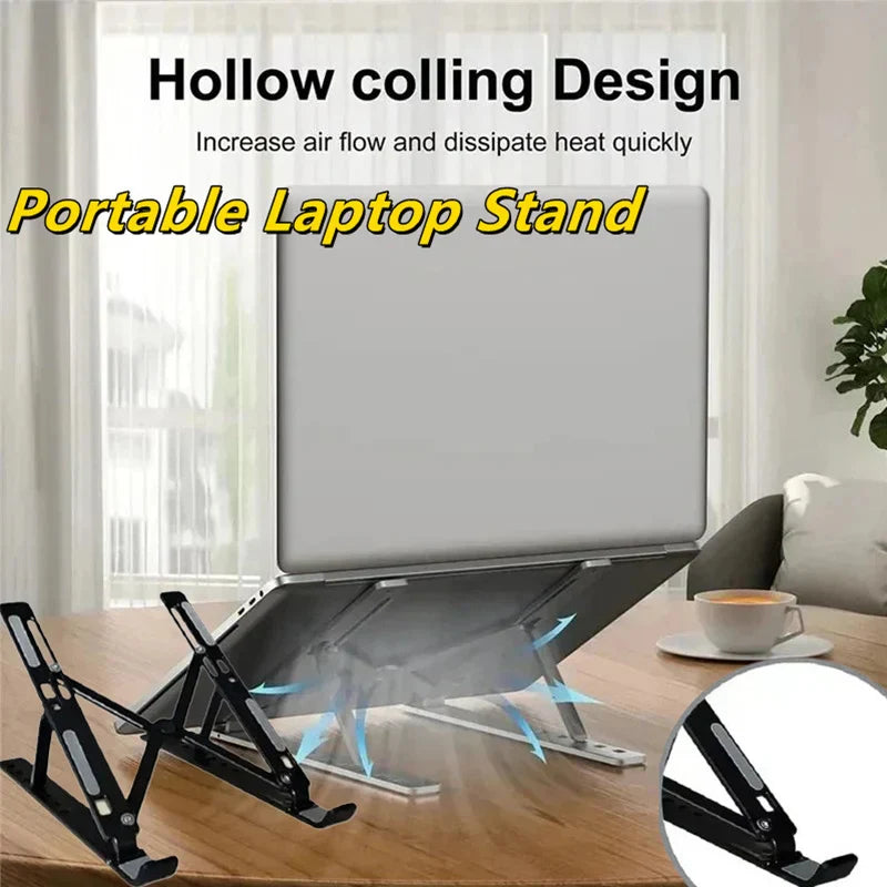 Alis® Foldable Laptop Stand – Adjustable Aluminum Notebook Holder