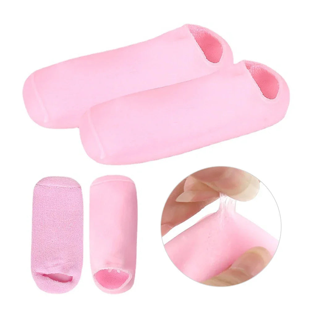 Reusable SPA Moisturizing Care Silicone Socks for Cracked Heels | Soft Hydrating Foot Treatment