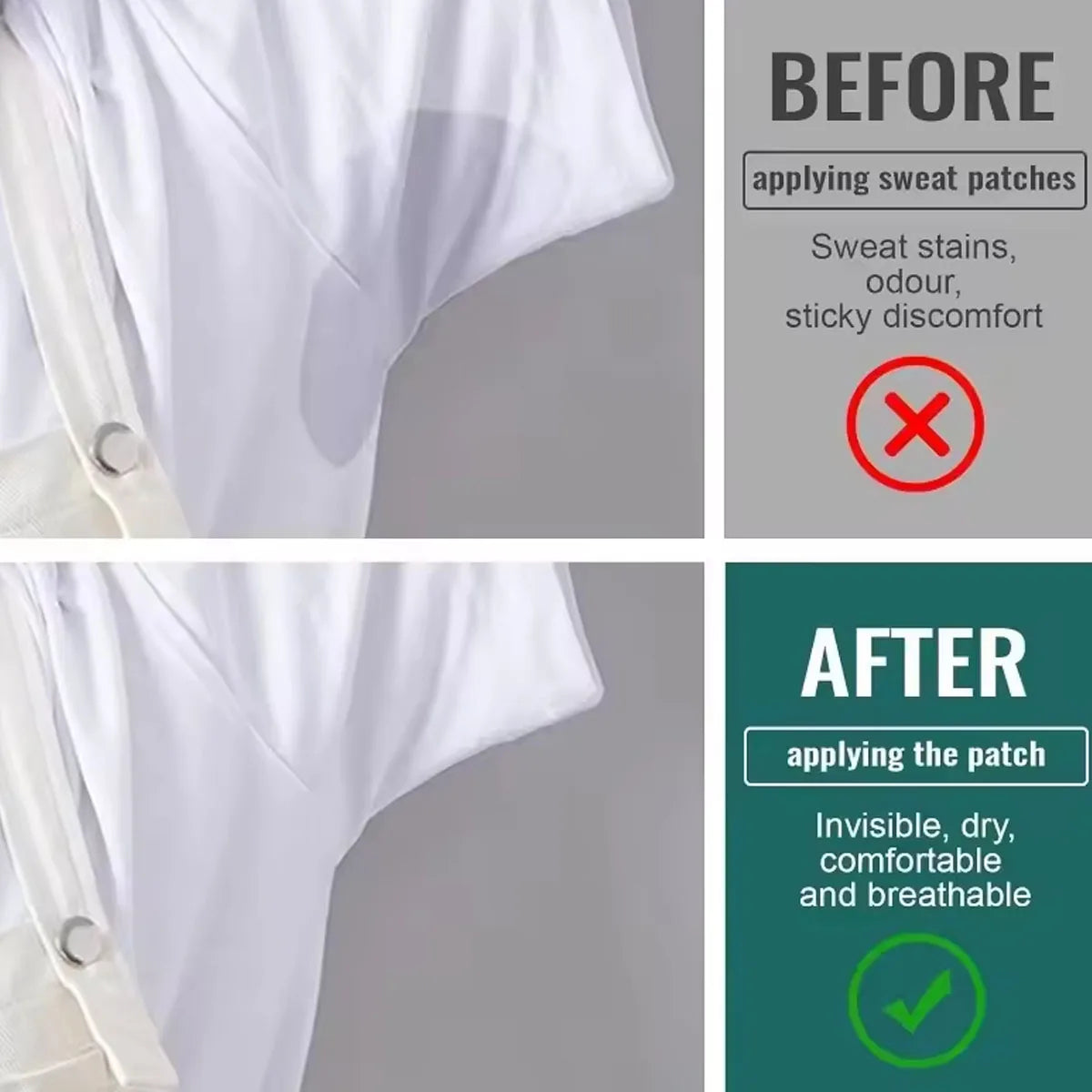 Alis™  Unisex Underarm Sweat Pads | Disposable Anti-Perspiration Shields