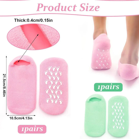 GALAXIO Spa Silicone Moisturizing Socks