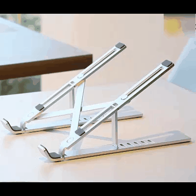 Alis® Foldable Laptop Stand – Adjustable Aluminum Notebook Holder