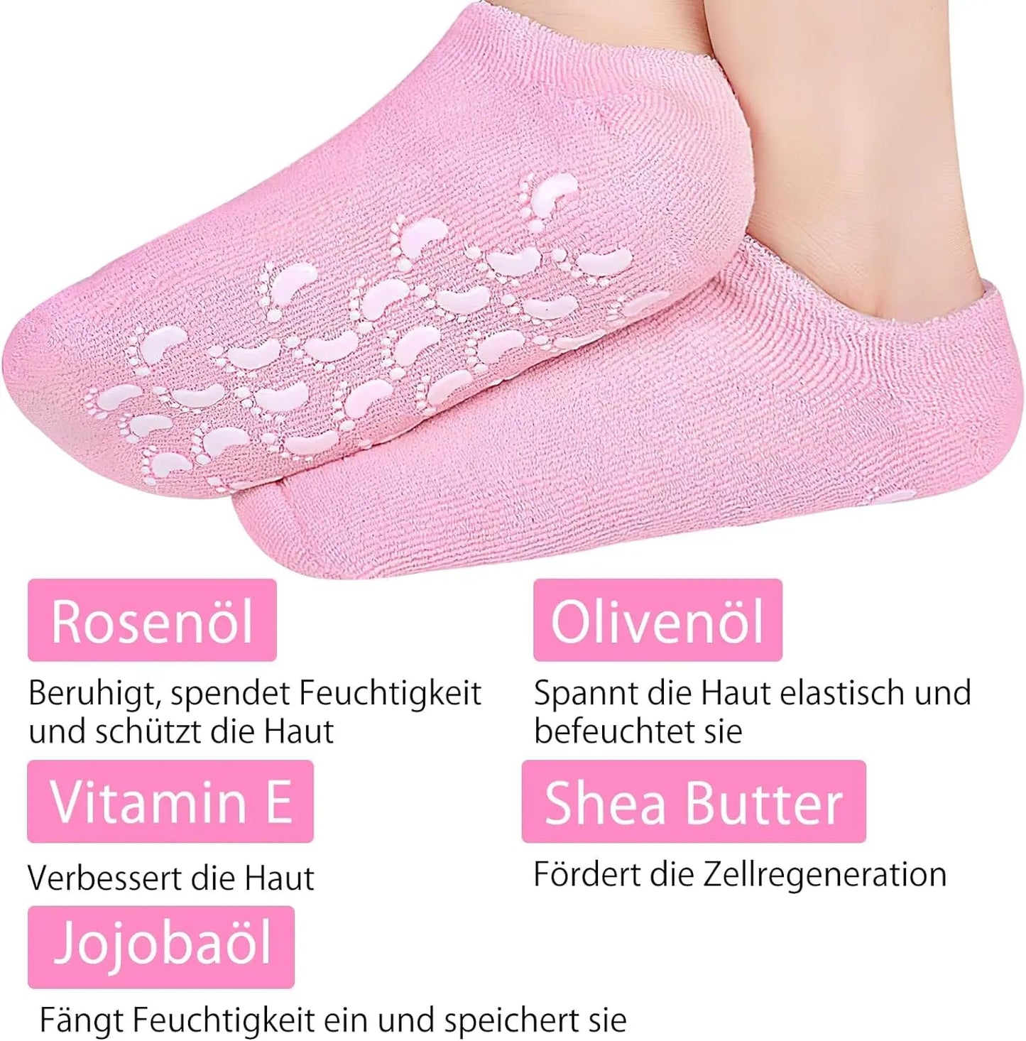 GALAXIO Spa Silicone Moisturizing Socks